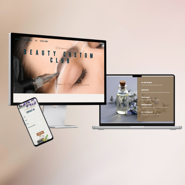 Home beauty custom club website